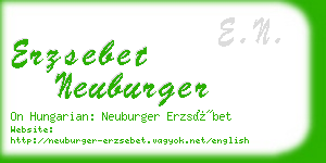 erzsebet neuburger business card